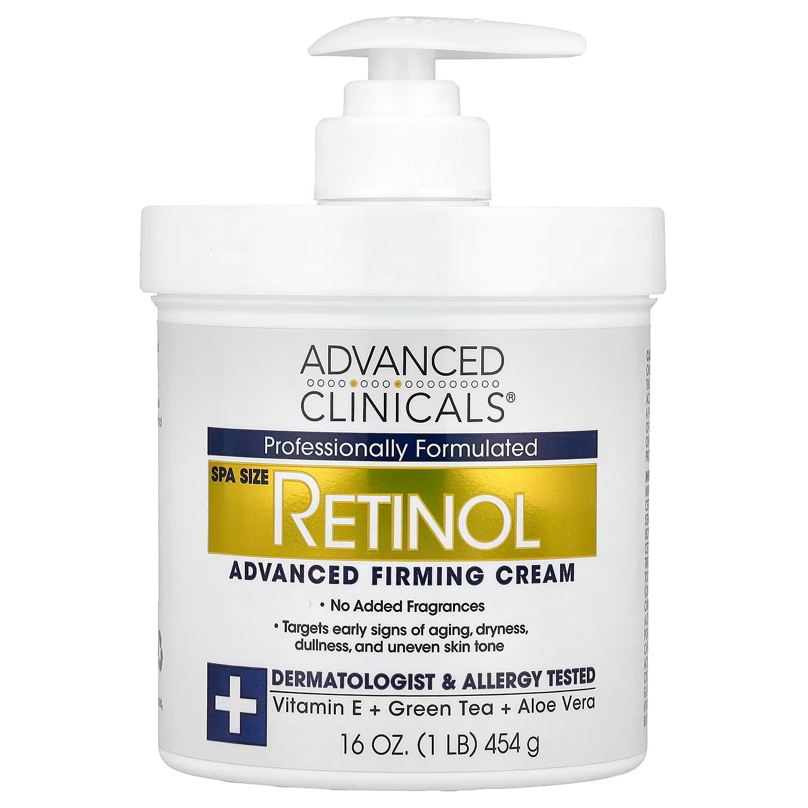 creme firmador avançado retinol, 454 g (16 oz) advanced clinicals