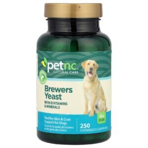 levedura de cerveja, natural care, para cães, 250 cápsulas mastigáveis petnc