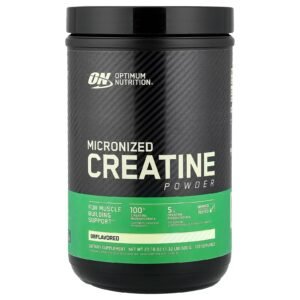 creatina em pó micronizada, sem sabor, 1,32 lb (600 g) optimum nutrition