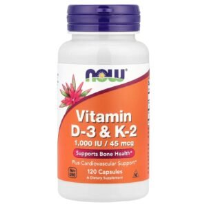 cápsulas vitaminas d 3 e k 2 120 now foods